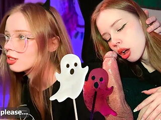Stepsister had to Suck Big Dick for Lollipop