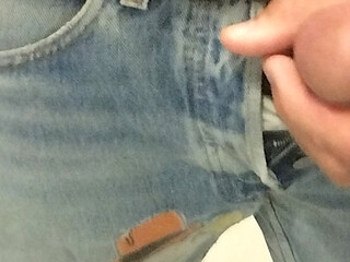 Hard cock out of Levi's fetish - I jerk off in my cartoon jeans" (Shorter alternative version