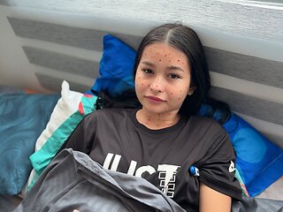 My Stepsister's Slut Pretends to Be Sick and Looks for the Pretext for Me to Fuck Her and Cure Her with My Big Cock.
