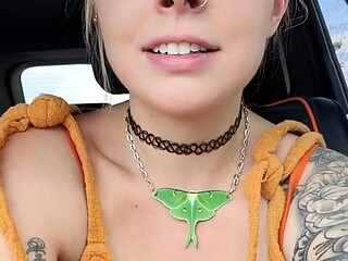 Perfect blond making solo masturbation