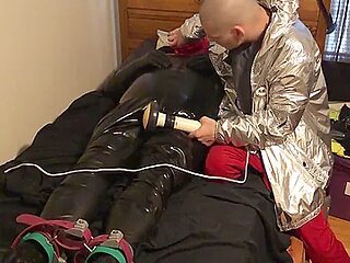 Jun 15 2022 - Rubber Boy In Rubber Has Fun With My Sweaty Shirt In Some Light Bondage
