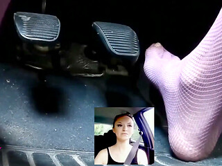 Sensual Pedal Pumping in My Pink Fishnets
