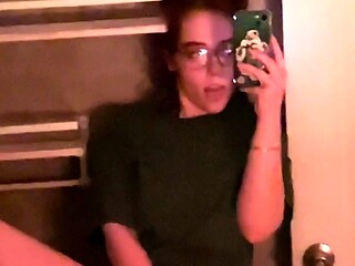 Kinky moist taco brunette anal toy play during masturbating