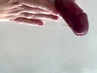 HUGE CUMSHOT under the MILKING TABLE - MissTease