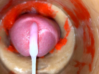 Sperm overdose in a hairy pussy from internal cams 4k