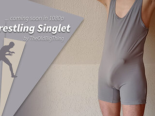 Growing Bulge in Wrestling Singlet (Video Preview)