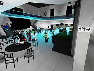 Dan&ccedil_ando cm as novinhas safadas no sal&atilde_o de festa do roblox