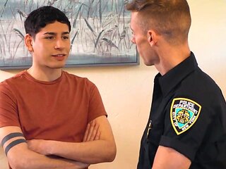 The policeman has a unique technique of interrogation