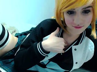 Curly Blonde Teen Records Solo Dildo Masturbation More at