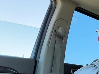 Public jacking off with a huge uncut cock