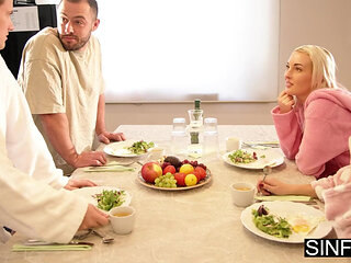 Four Old Friends Reunite  Turns into Wild Group Fuck at Country House