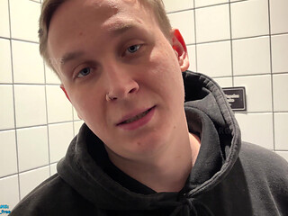 Horny Stranger Agreed to Have Sex in Public Toilet even though He's Straight