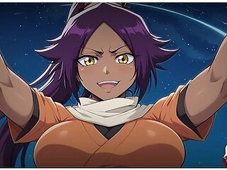 Hentai Anime And Aoi Ichigo - Bleach Anime Parody Getting Yoruichi,orihime,rukia,tatsuki And Honshou Scenes