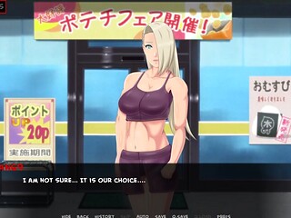 Sexy MILF Sarada gets railed in a visual novel session