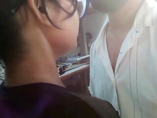 Indian desi stepdaughter-in-law gets romantic with her father figure in Hindi audio