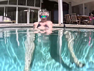 Overunderwater Pool Shots and a Long, Slow-mo Outdoor Shower