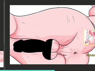Anime Trans Futanari Girl Lying on Her Side Showing Huge Cock and Ass to Camera - Massive Erect Dick and Perfect Ass - 10 Min Female Voice JOI