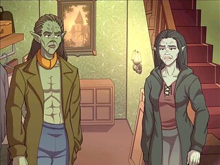 Witch hunter encounters dirty talking witches in wild cartoon fantasy