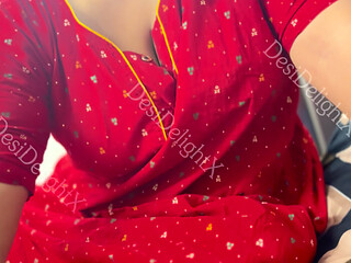 Wife in Hot Red Nighty Makes Husband Lose Control Hardcor Sex All Open