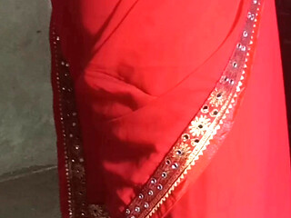 My Bald Stepbrother Wants to Fuck Me in Red Saree