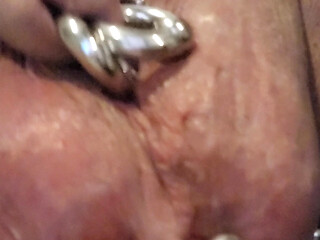 Ball piercings stretching