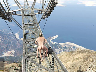 Amanda De Santa cheats husband with trevor in 2,619 feet mountain