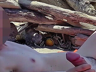 Risky Blowjob on the Canary Beach Caught with Intense Orgasm P2 - Misscreamy