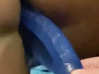 Riding Big Bicycle Dildo for My Neighbour
