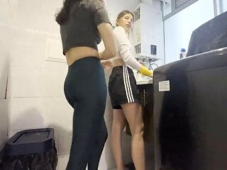 My best friend and I are hiding a secret in the laundromat