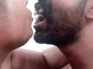 Hot stepmother liplock and spitting in mouth