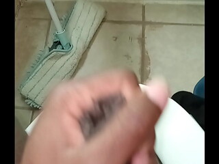 Love 2 Stroke my small cock in the bathroom