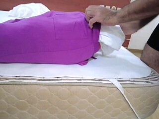 Babe teaches how to make a fake ass with big booty and sex toys
