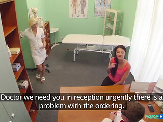 Nurse and patient have hidden lesbian session in hospital