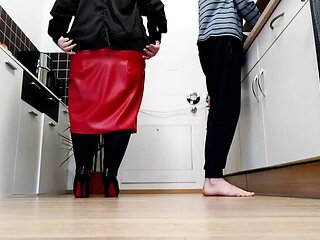 Lusty MILF Step Mom Gets Creampie From Son In Law In Doggystyle - Big Ass & Nylon Pantyhose