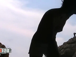 Alys Rebel: Nice Brunette Alys Rebel Removing Clothes Wearing a Sexy Short