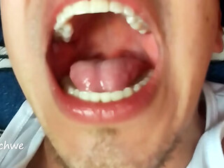 open mouth fetish for your hard, thick cock