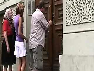 Slim Teen Amanda Vamp Joins Elderly Couple for Hot Threesome