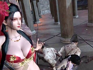 Nude mod for a free porn game featuring girls in intense fights