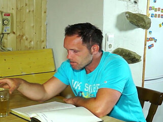 Busty French MILF Playes with Her Pussy in Camp