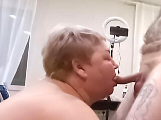 Slut lost at cards and gives me a blowjob