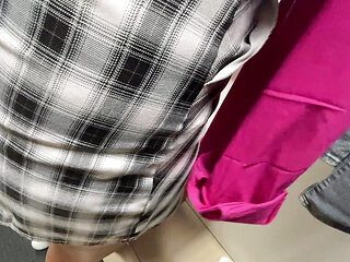 Step Sister Masturbates in the Fitting Room of the Store