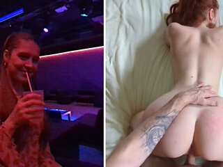 Redhead Italian Teen Twerking on Big Cock - Hardcore POV Doggystyle Fuck & Cum in Mouth