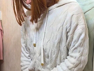 Stepmom I a White Hoodie Hanging About