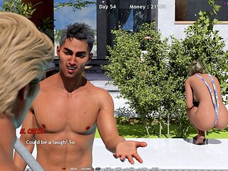 Youthful characters in a wild 3D animation coitus adventure