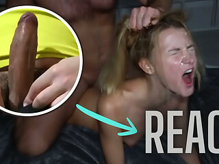 React: INCREDIBLE SCREAMING AND SHAKING ORGASMS - Skinny Teen OBLITERATED As Cum Runs Down Her Face