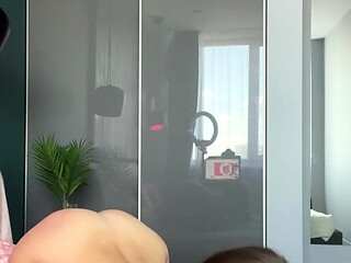 Small titted babe toys her pussy on webcam