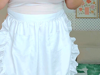 My Wife's Huge Breasts in Her New White Blouse