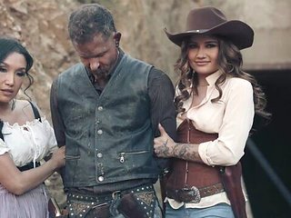 Cowgirl trailer with slutty Kimmy Granger and Adria Rae...