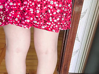 Beautiful Femboy Laughing Playfully While Dancing Seductively