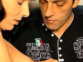 Two girls get fucked hard on the couch sex clip